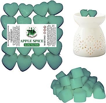 Scented wax melts mini hearts (Spice Orange,Apple Spice,Winter Spice,ginger bread) scented soy wax melts for wax warmer Designer inspired for men Gift Box 4x 40g