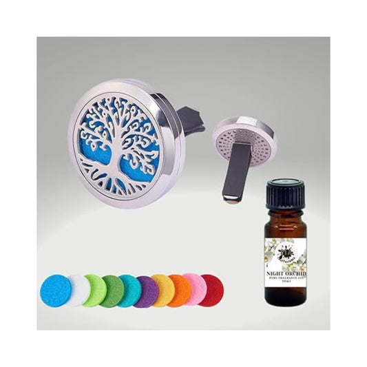 Night Orchid Car Air Diffuser for Women - Car Air Freshener Aromatherapy Locket Car Oil Diffuser for Car, Office or Other Places