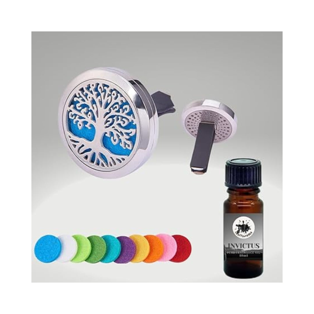 Invictus Car Air Diffuser for Women - Car Air Freshener Aromatherapy Locket Car Oil Diffuser for Car, Office or Other Places