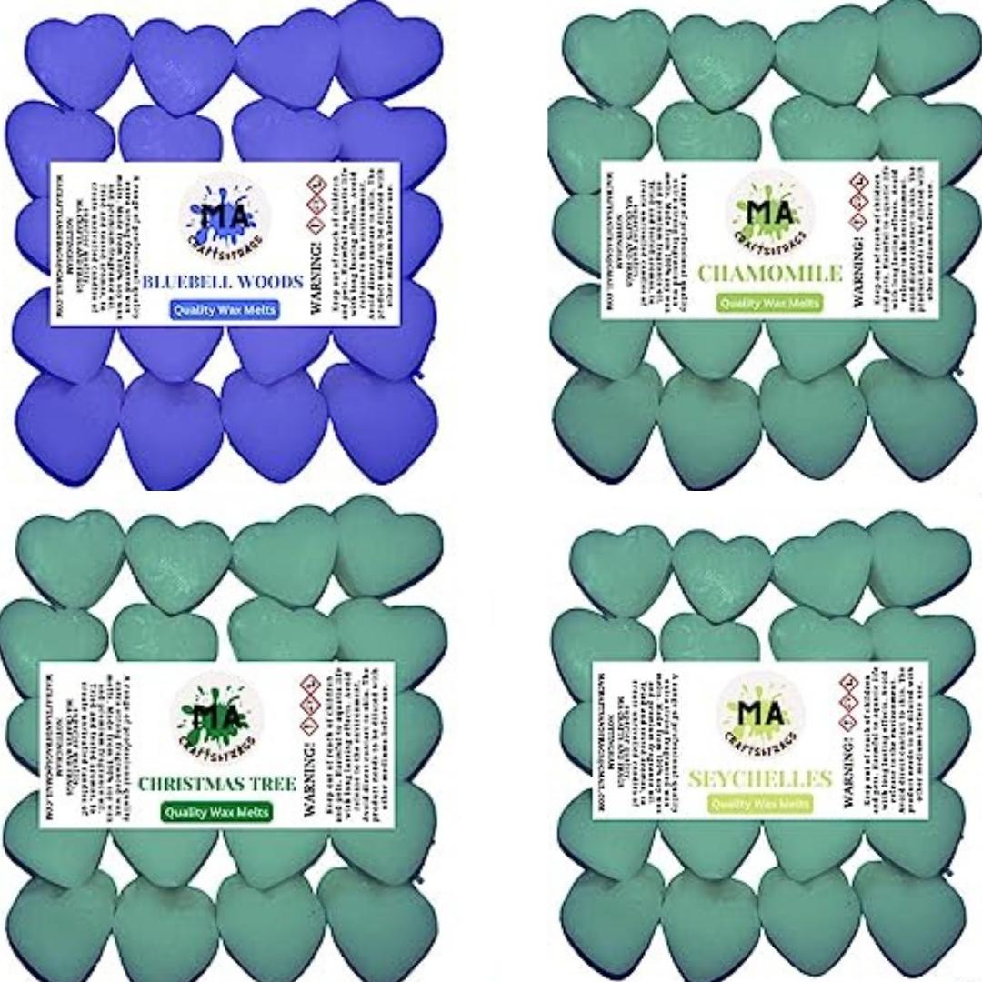 Scented wax melts mini hearts (Savage,invictus inspired,Lynx Africa Inspired,Creed) scented soy wax melts for wax warmer Designer inspired for men Gift Box 4x 40g
