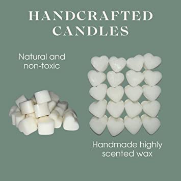 Scented wax melts mini hearts (Snow Fairy,Flower Explosion,rose,summer bouqet) scented soy wax melts for wax warmer Designer inspired for men Gift Box 4x 40g