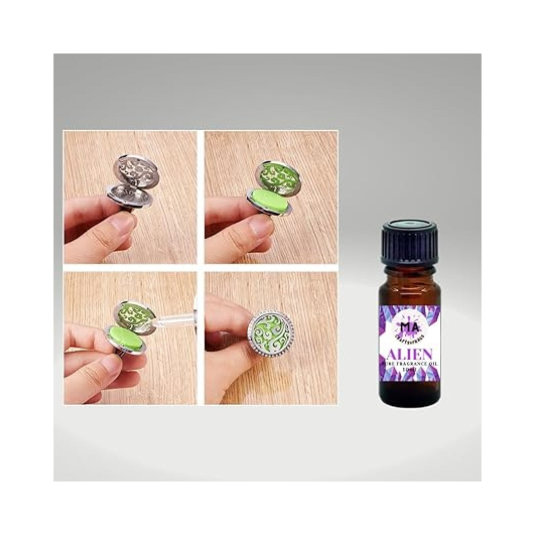 Alien Invasion Car Air Diffuser for Women - Car Air Freshener Aromatherapy Locket Car Oil Diffuser for Car, Office or Other Places.