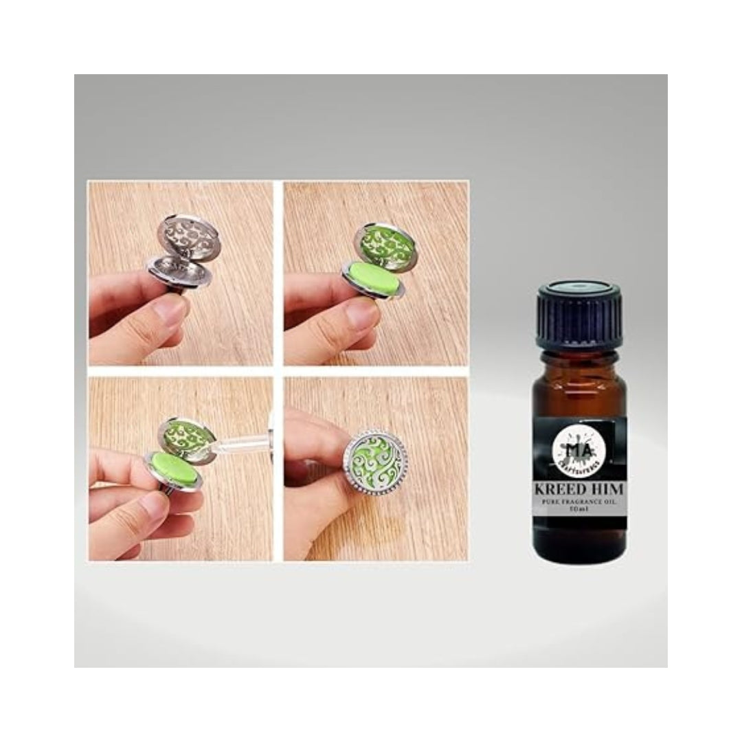 Kreed For Him Car Air Diffuser for Women - Car Air Freshener Aromatherapy Locket Car Oil Diffuser for Car, Office or Other Places