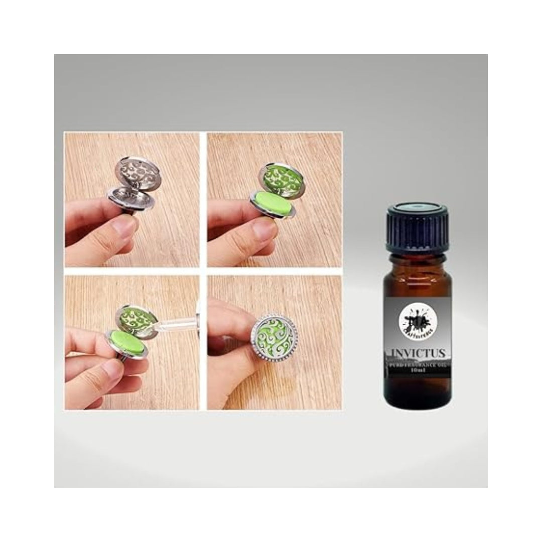 Invictus Car Air Diffuser for Women - Car Air Freshener Aromatherapy Locket Car Oil Diffuser for Car, Office or Other Places