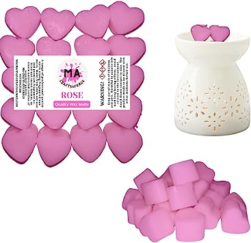 Scented wax melts mini hearts (Chamomile,Seychelles,Bluebell Woods,Christmas Tree) scented soy wax melts for wax warmer Designer inspired for men Gift Box 4x 40g