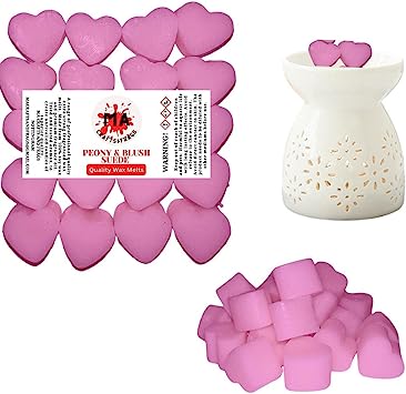 Scented wax melts mini hearts (Chamomile,Seychelles,Bluebell Woods,Christmas Tree) scented soy wax melts for wax warmer Designer inspired for men Gift Box 4x 40g
