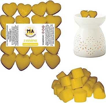 Scented wax melts mini hearts (Chamomile,Seychelles,Bluebell Woods,Christmas Tree) scented soy wax melts for wax warmer Designer inspired for men Gift Box 4x 40g