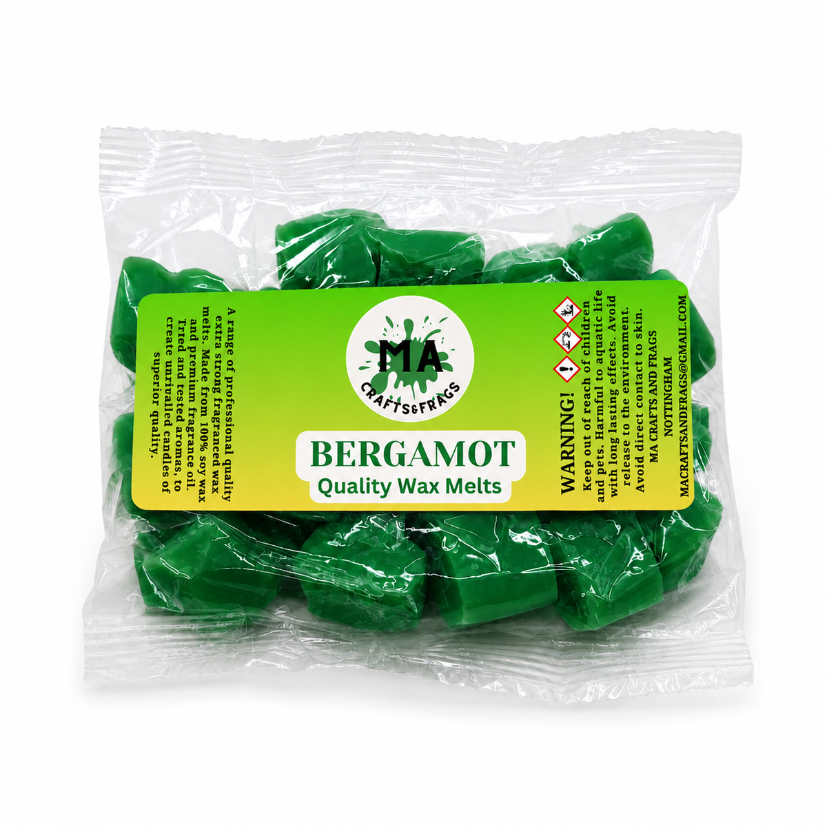 20 x Highly Scented Wax Melts Mini Hearts Many fragrances Designer Inspired (Bergamot)