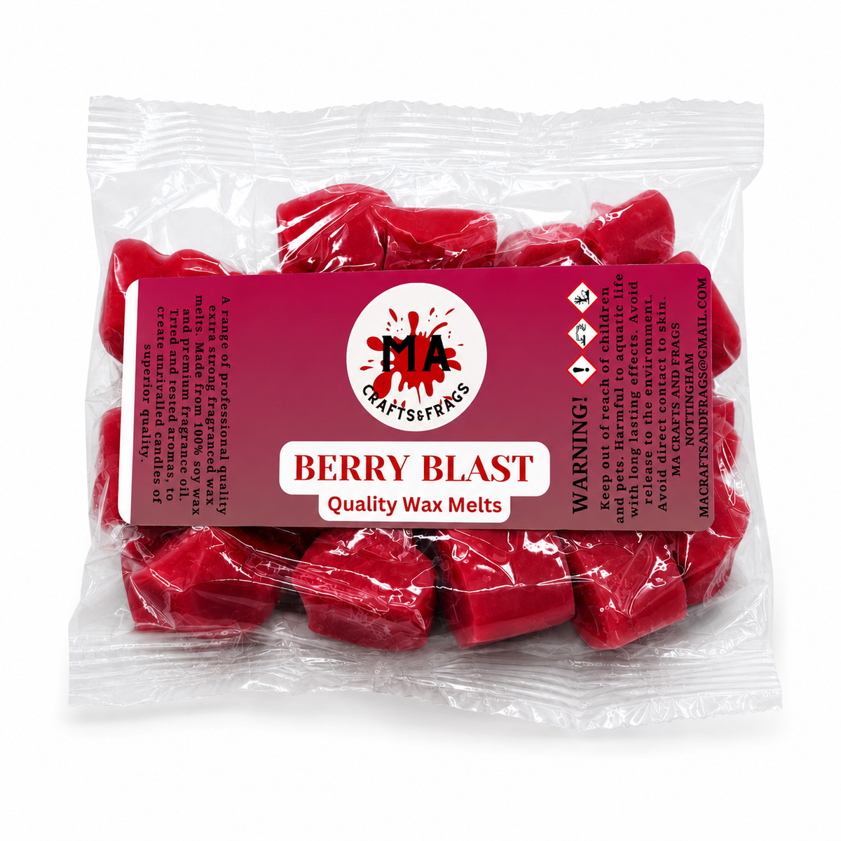 20 x Highly Scented Wax Melts Mini Hearts Many fragrances Designer Inspired (berry blast)