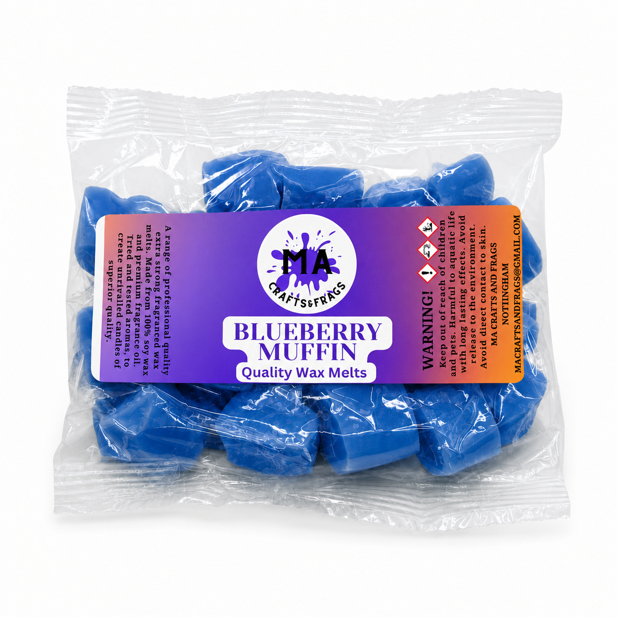 20 x Highly Scented Wax Melts Mini Hearts Many fragrances Designer Inspired (Blueberry Muffin)