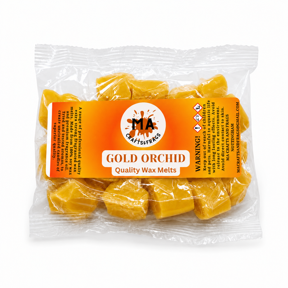 20 x Highly Scented Wax Melts Mini Hearts Many fragrances Designer Inspired (Golden Orchid)