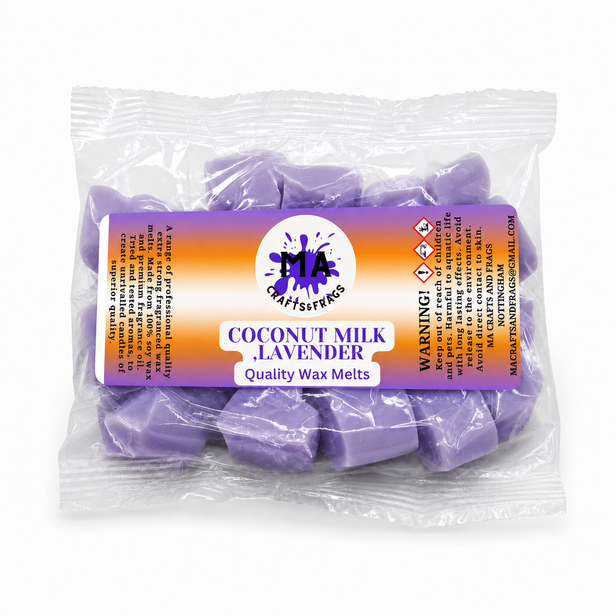 20 x Highly Scented Wax Melts Mini Hearts Many fragrances Designer Inspired (Coconut Milk)