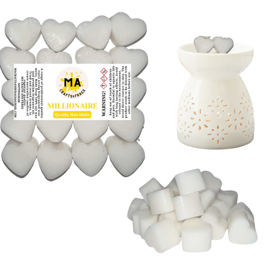 20 x Highly Scented Wax Melts Mini Hearts Many fragrances Designer Inspired (Million Inspired)